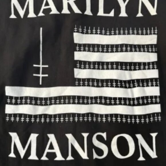 Marilyn Manson Heaven Upside Down Cross Metal Merch Full Zip Hoodie Size Large - Picture 3 of 8